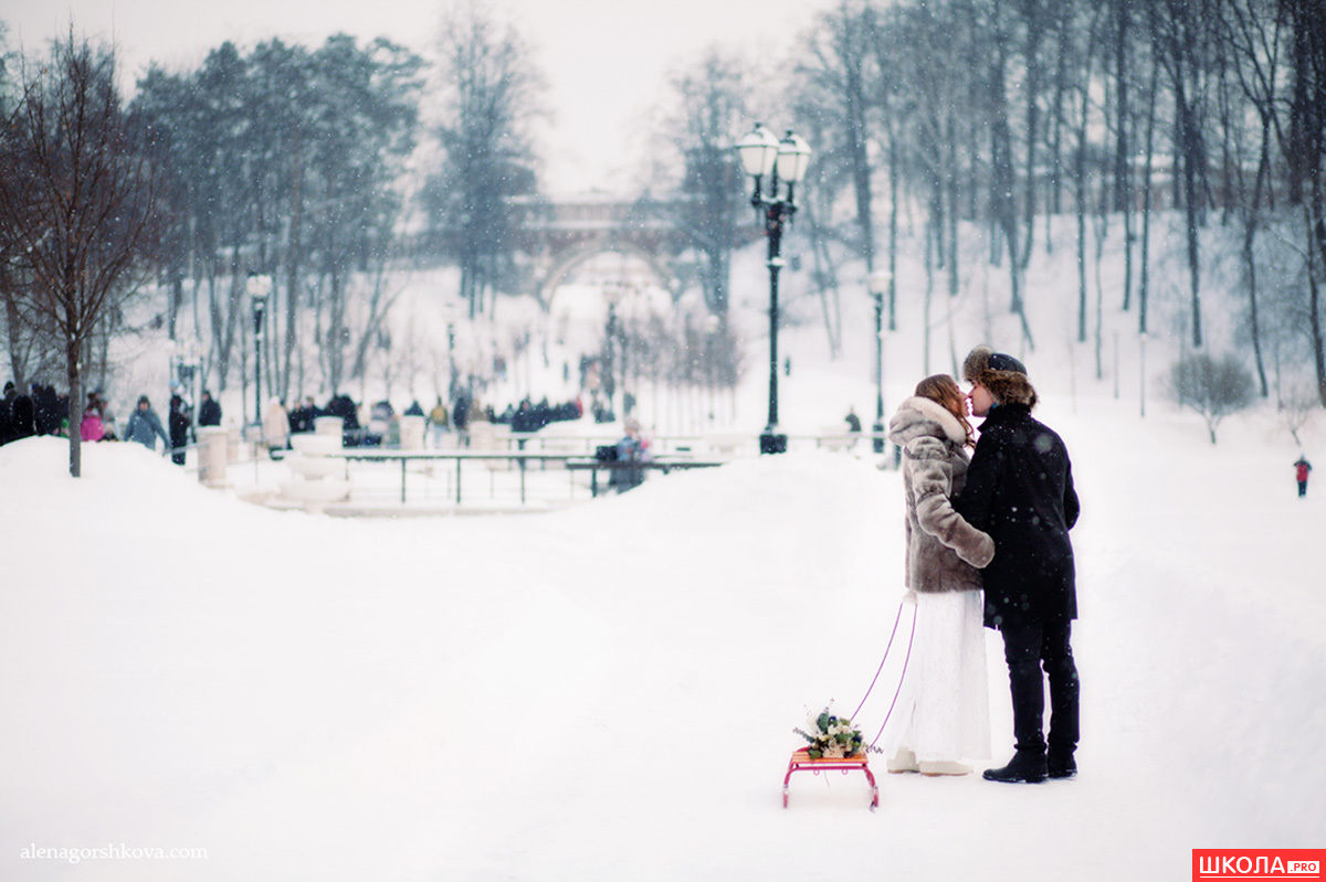 свадебные  зима
